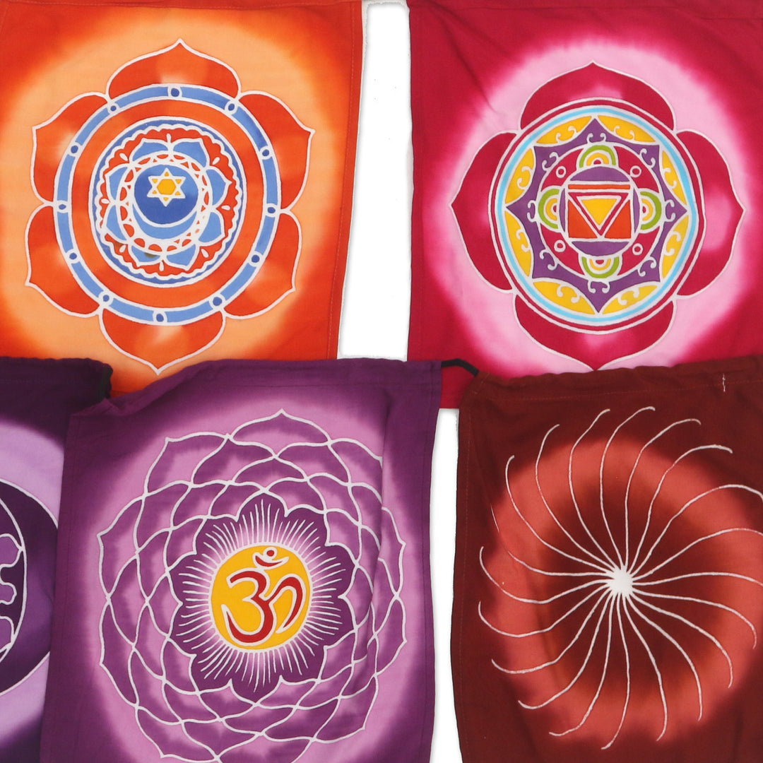 Batik Rayon Bunting with Chakra Motif - New Chakra