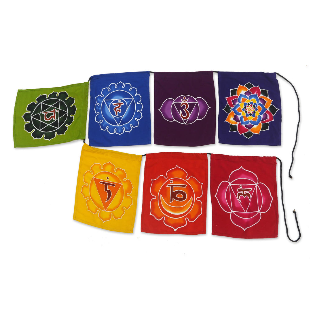 Hand-Painted Batik Rayon Bunting - Old Chakra