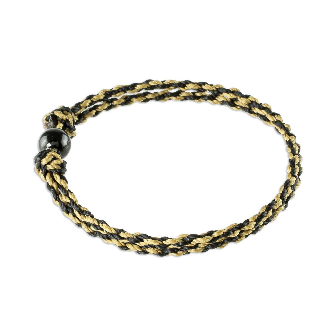 Black Jade Bead Pendant Bracelet - Tierra