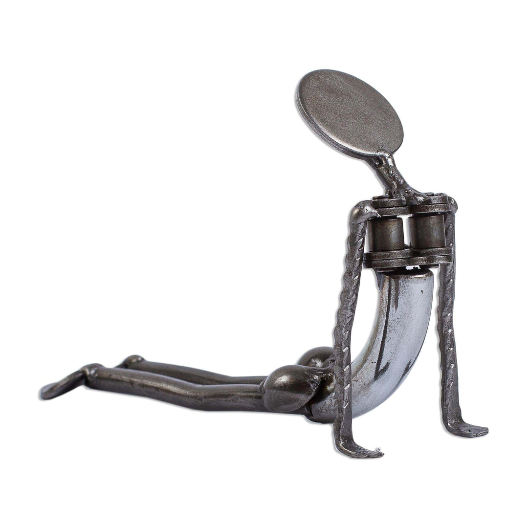 Cobra Pose Yoga Recycled Metal Sculpture - Cobra Pose I
