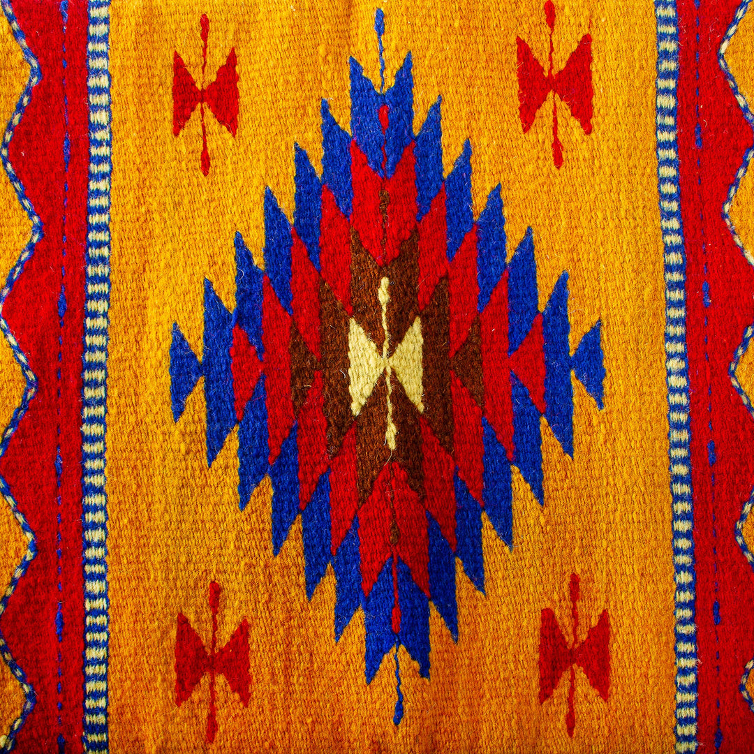 Multicolored Zapotec Wool Cushion Cover - Diamond Tradition
