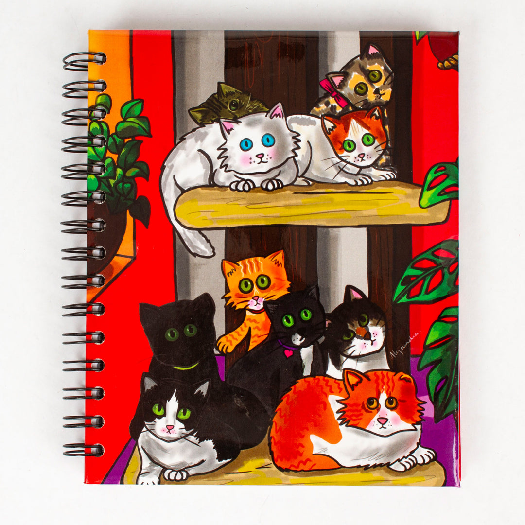 Cat Themed Art Print Spiral Bound Journal - Look of Sweetness