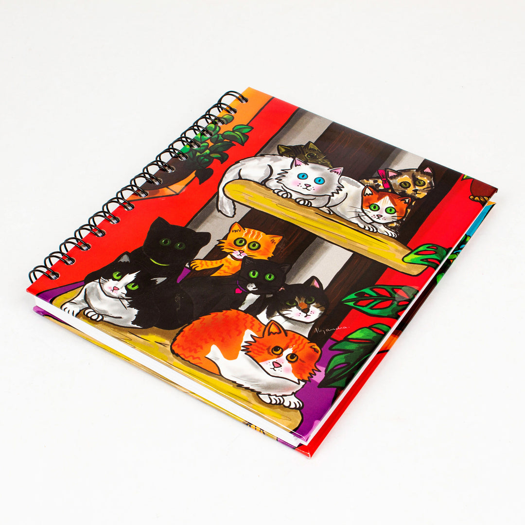 Cat Themed Art Print Spiral Bound Journal - Look of Sweetness