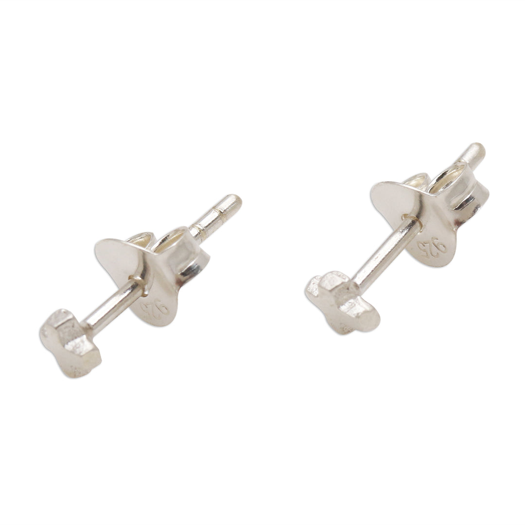 Sterling Silver X Shaped Stud Earrings - Mark the Spot