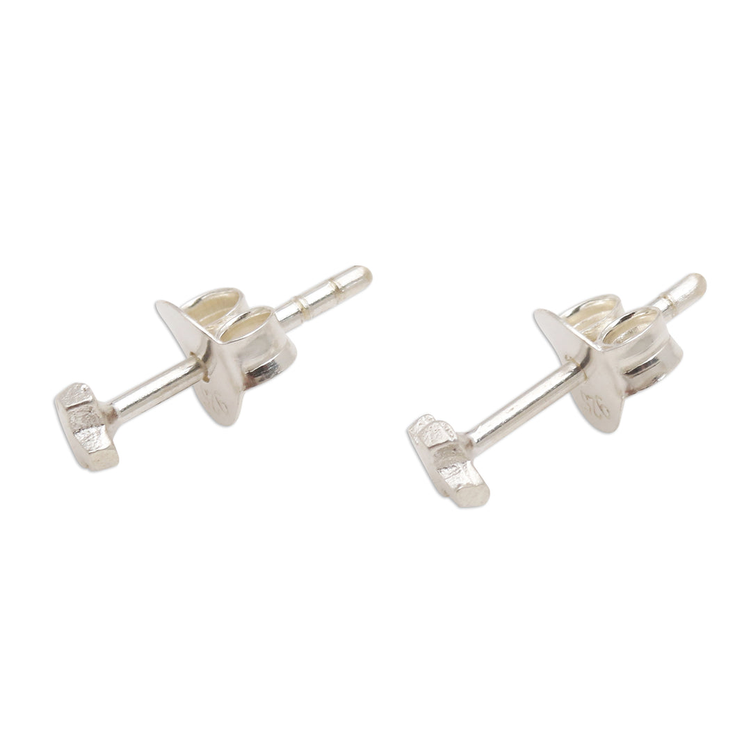 Sterling Silver X Shaped Stud Earrings - Mark the Spot