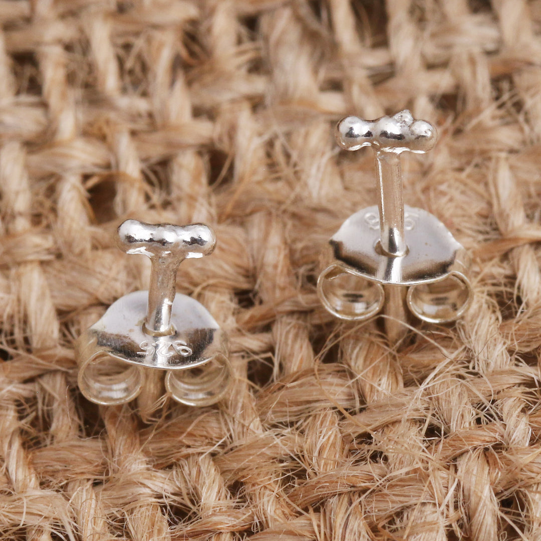 Small Sterling Silver Stud Earrings - Spot