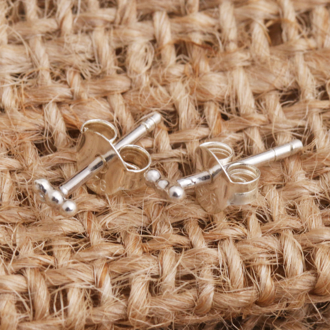 Small Sterling Silver Stud Earrings - Spot