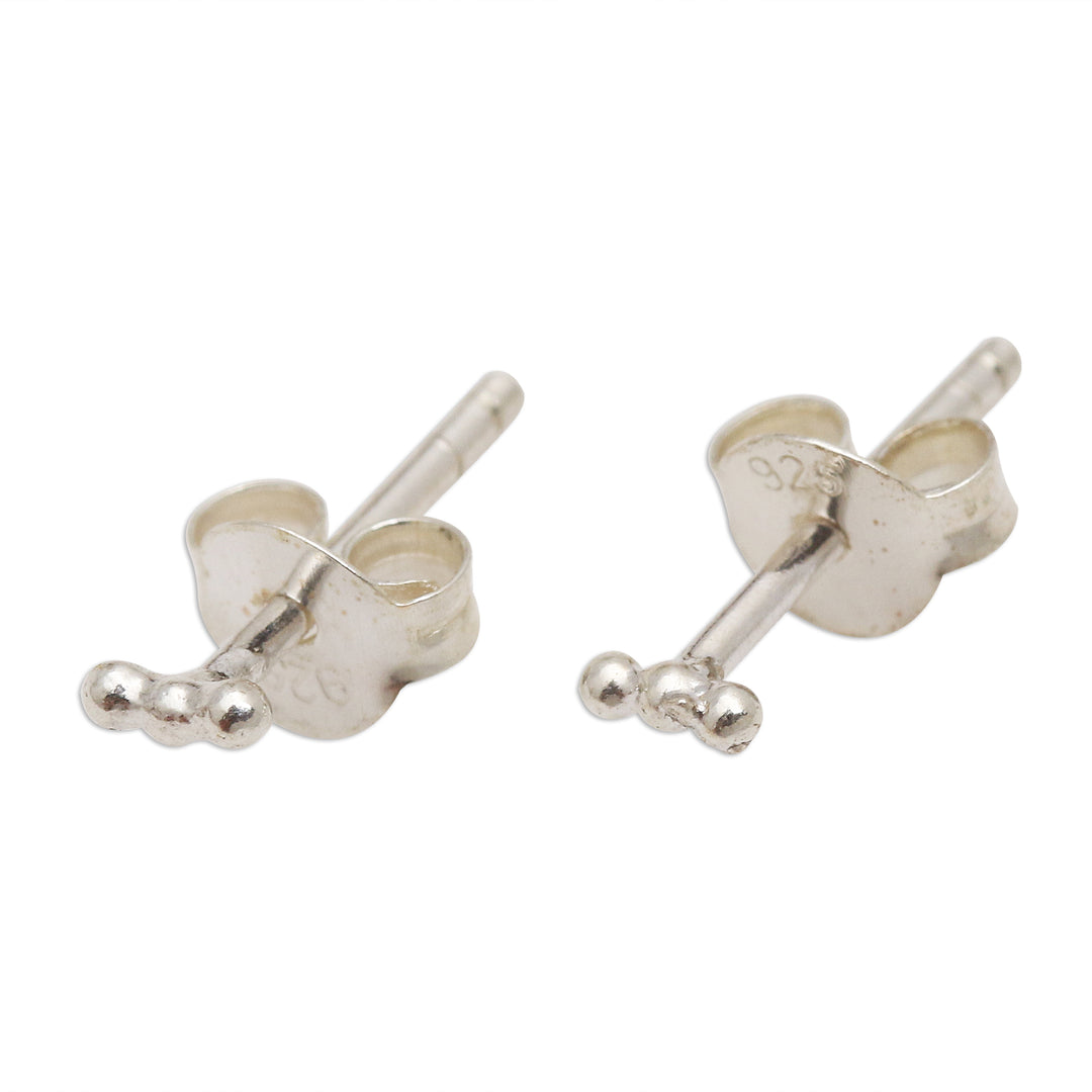 Small Sterling Silver Stud Earrings - Spot