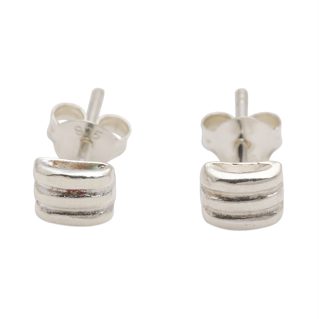 Sterling Silver Stacked Bar Stud Earrings - Navigate