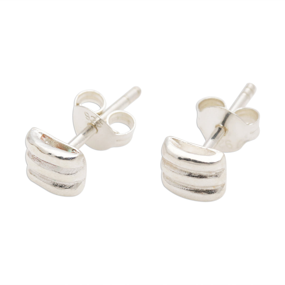 Sterling Silver Stacked Bar Stud Earrings - Navigate