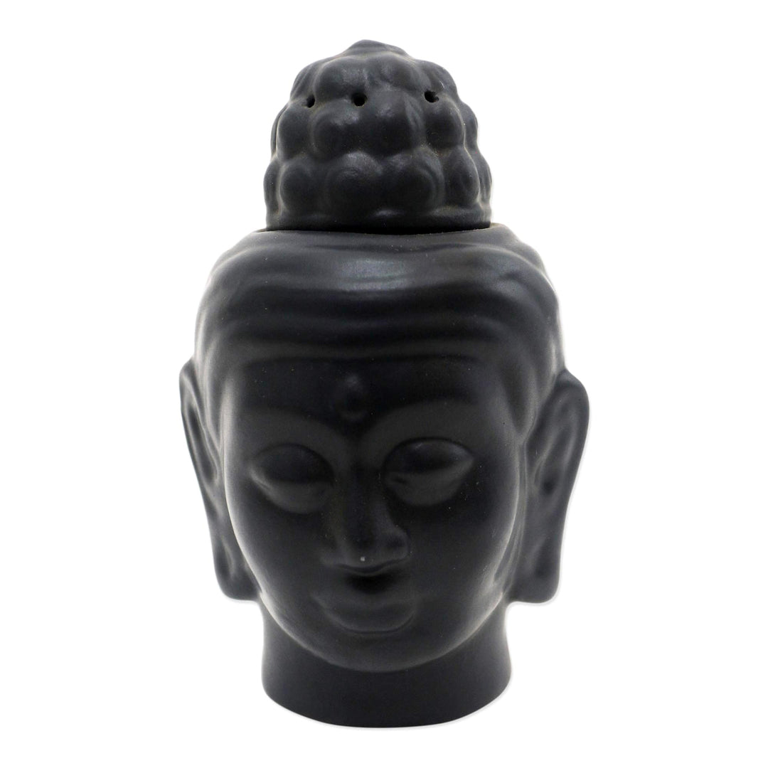 Hand Crafted Buddha Oil Warmer from Bali - Buddha Head