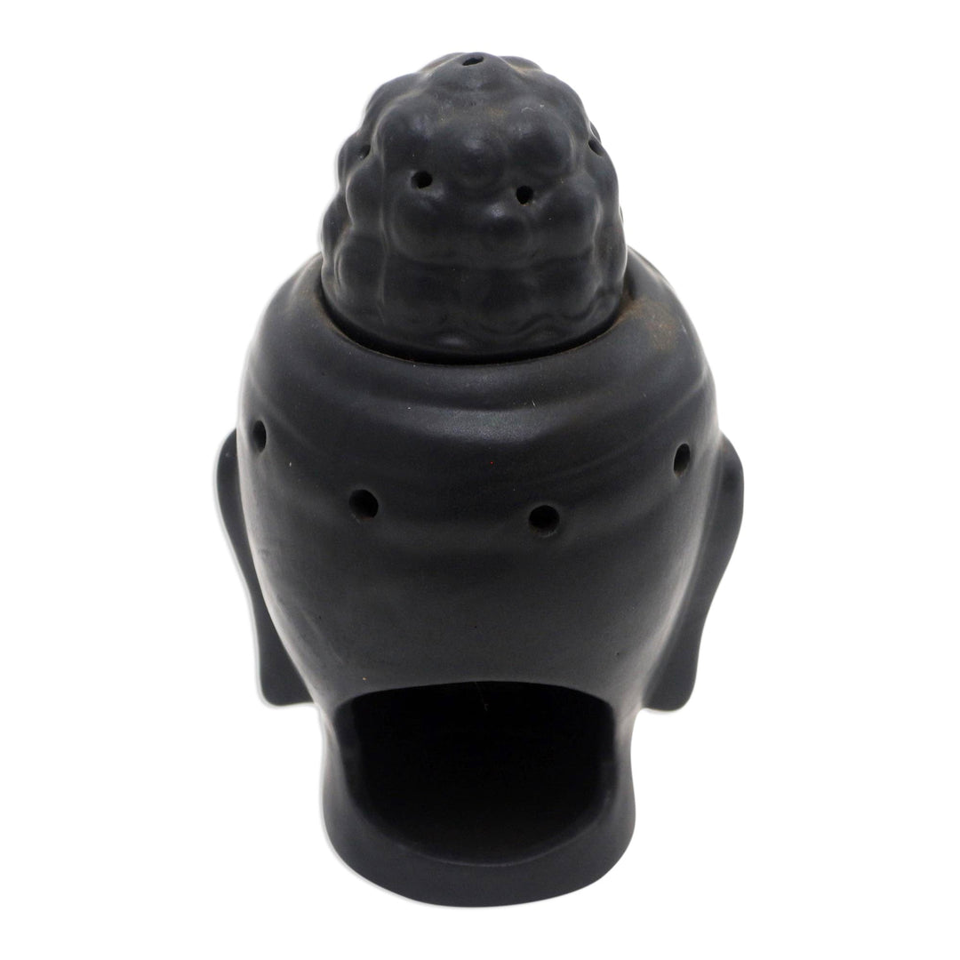 Hand Crafted Buddha Oil Warmer from Bali - Buddha Head