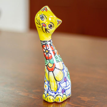 Yellow Talavera Cat