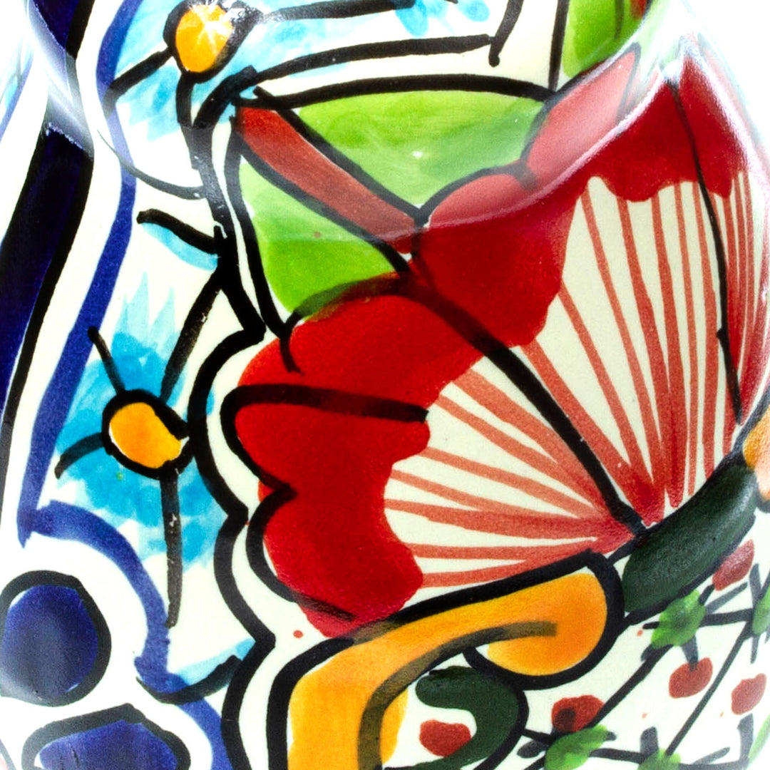 Talavera-Style Ceramic Liquid Soap Dispenser - Talavera Bouquet