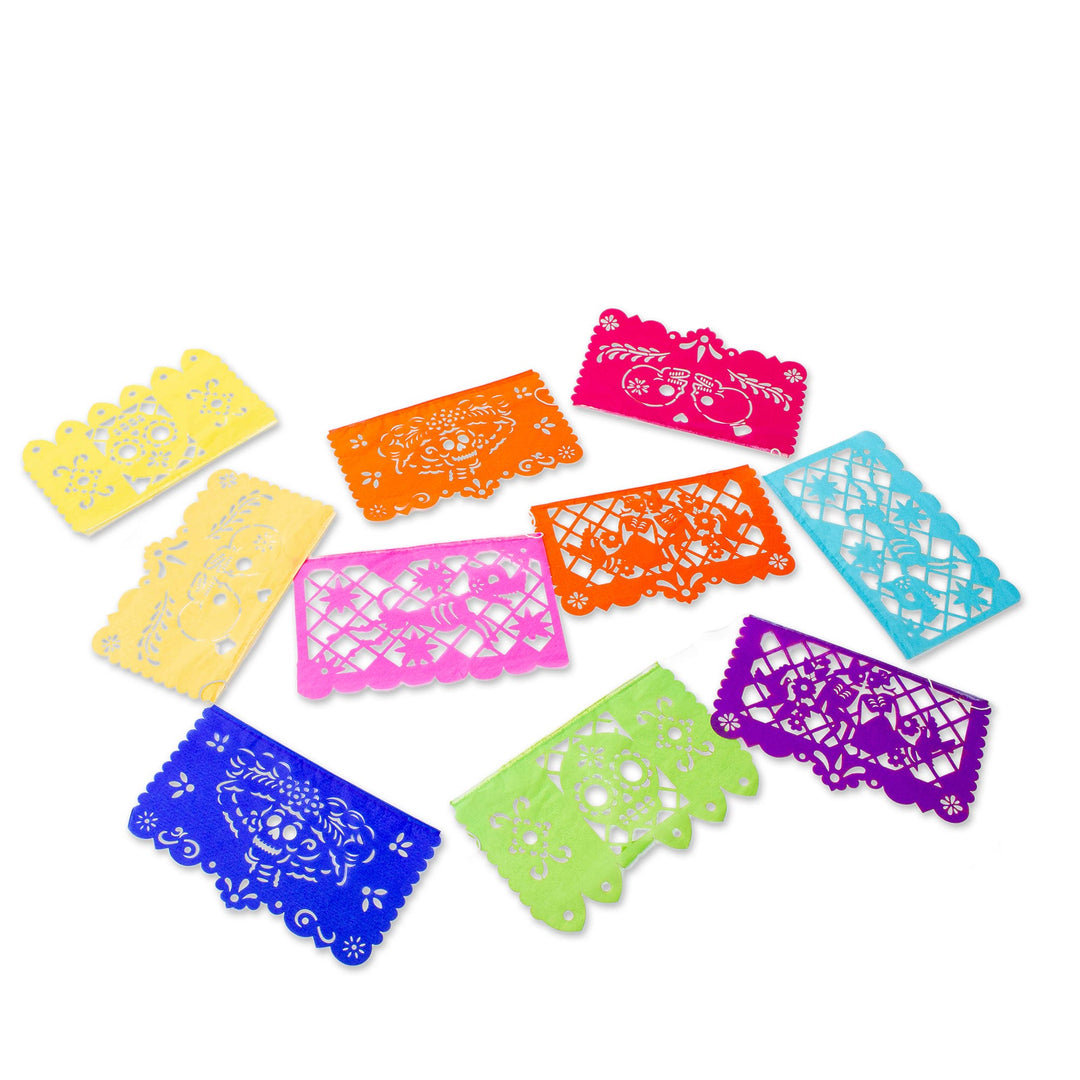 Day of the Dead Papel Picado Paper Garlands (Set of 3) - Calaveras