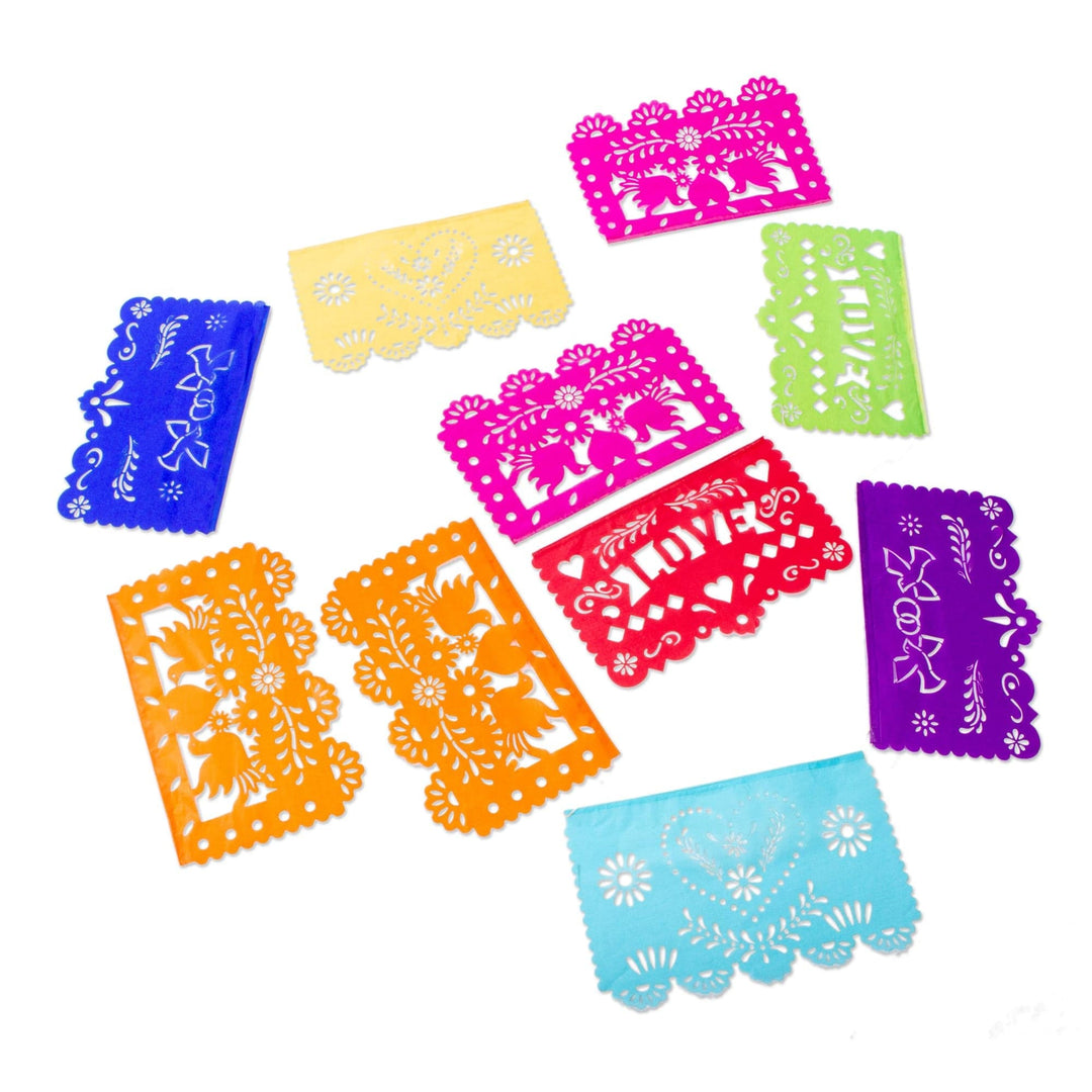 Handmade Tissue Paper Party Decor Garlands (Set of 3) - Palomas