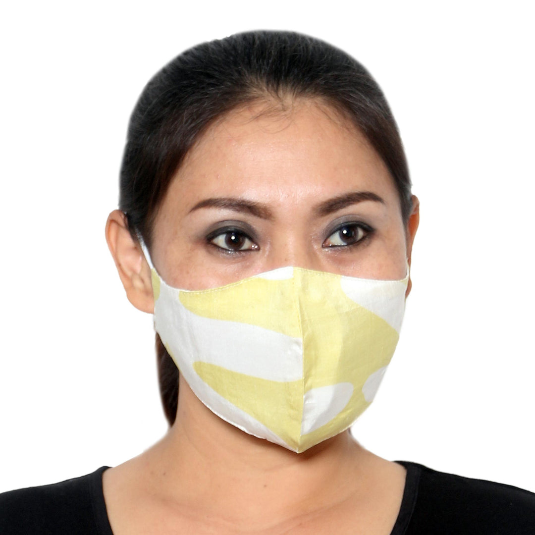 2 Double Layer Silk Elastic Loop Face Masks from Bali - Sunshine and Darkness