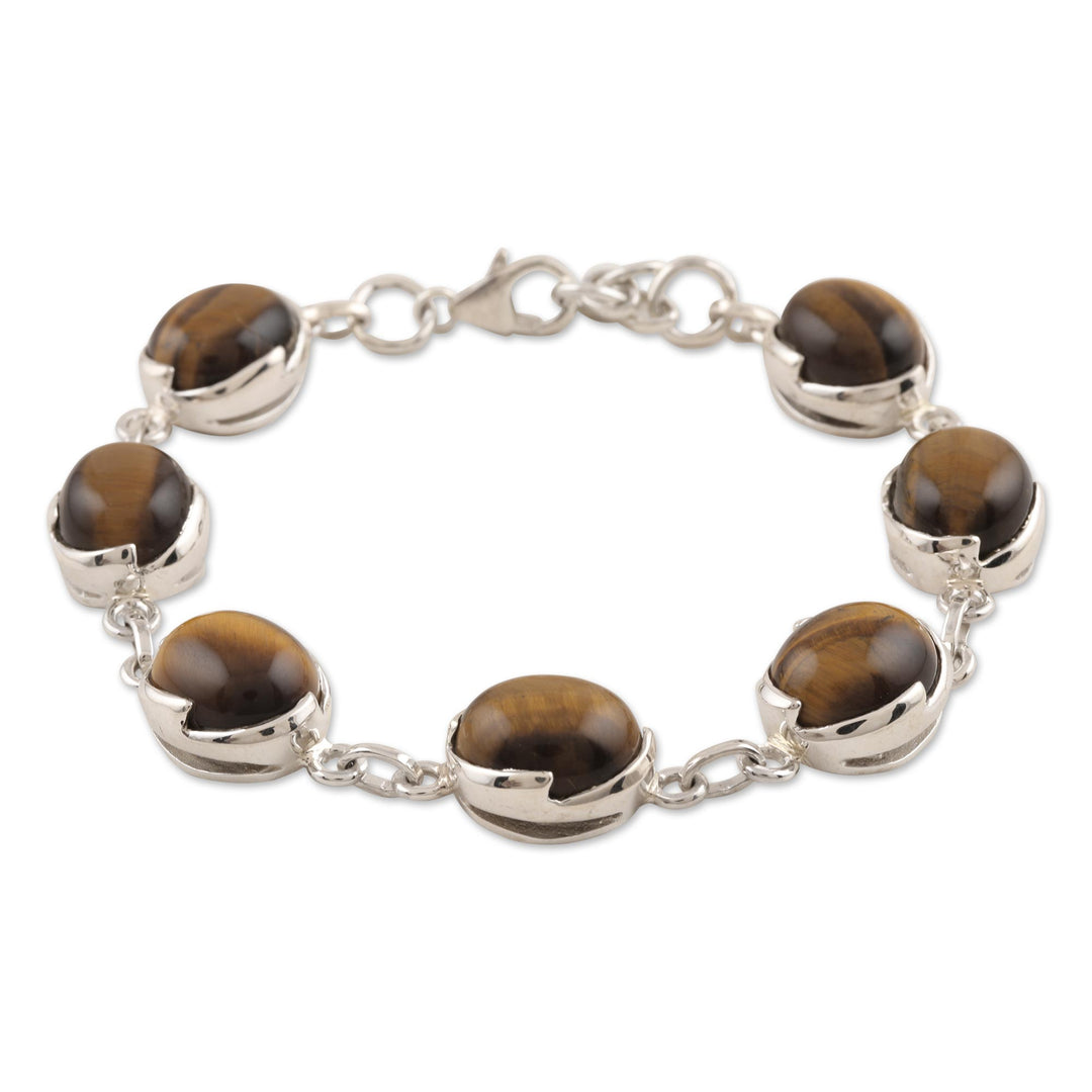 Artisan Crafted Tiger's Eye Link Bracelet - Saputara Saga