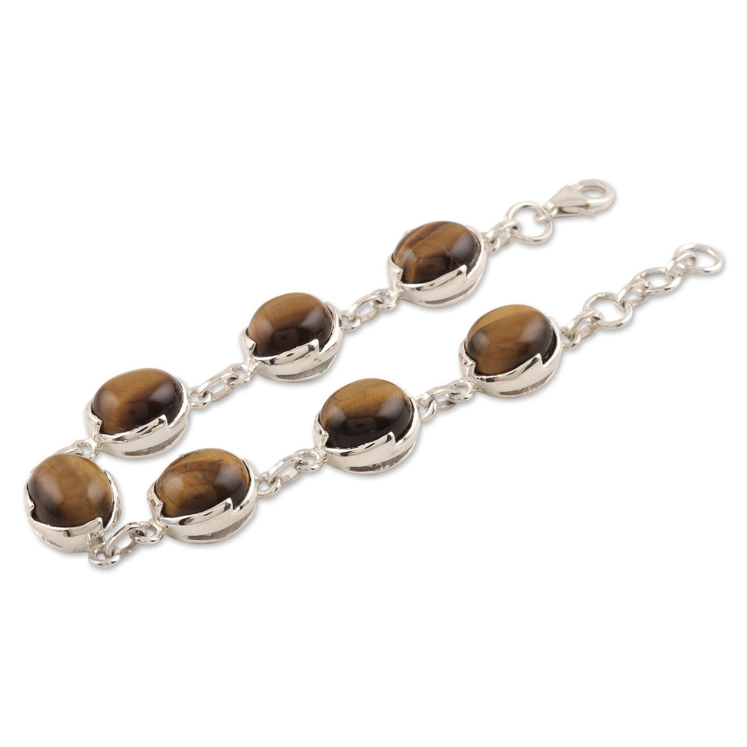 Artisan Crafted Tiger's Eye Link Bracelet - Saputara Saga