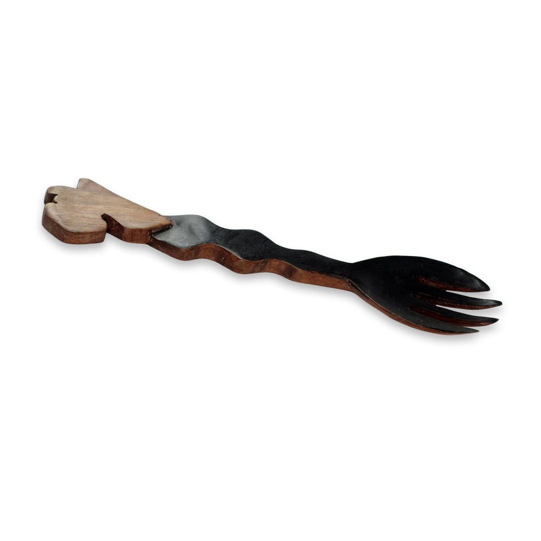 Fair Trade Decorative Wood Africa Fork Wall Art - Africa