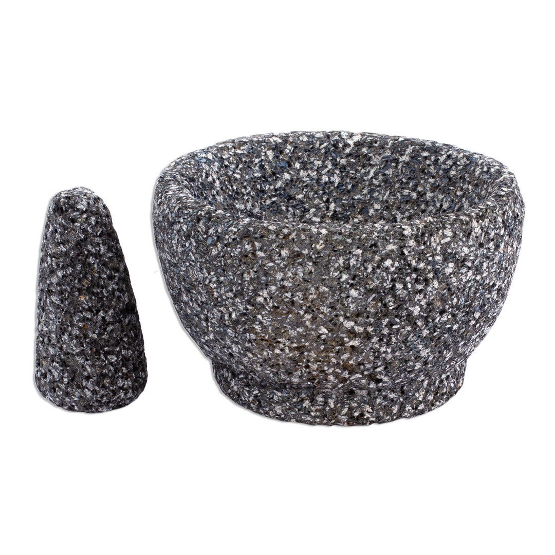Artisan Hand Crafted Basalt Mortar and Pestle - Tradition