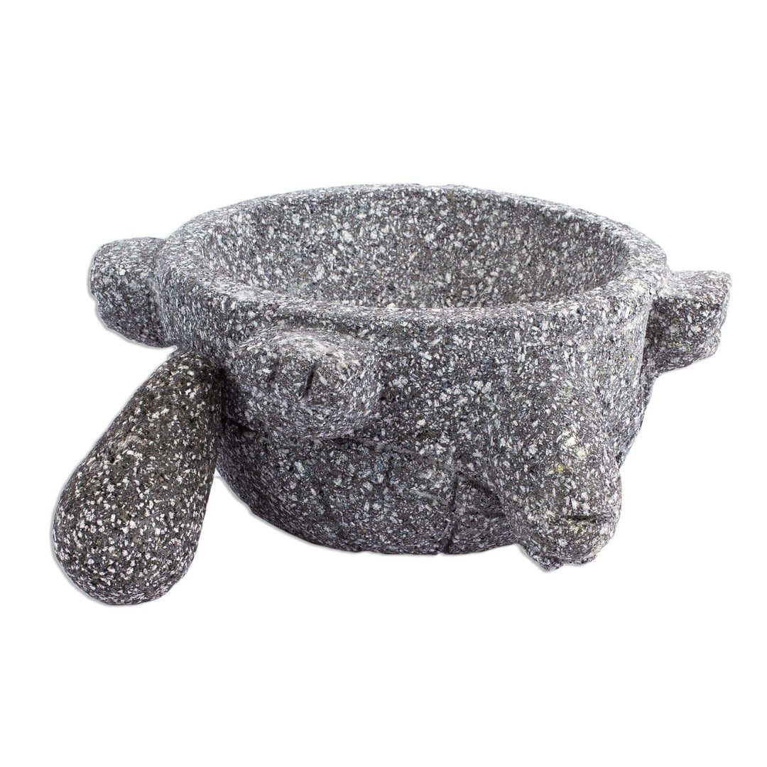 Basalt Mortar and Pestle in a Tortoise Shape - Tortoise Tradition