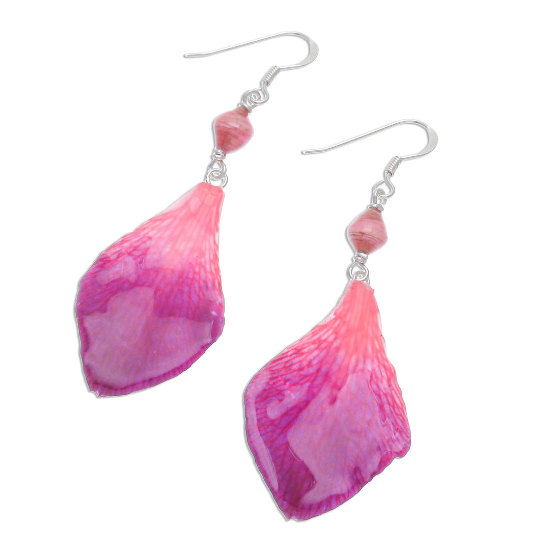 Fuchsia Orchid Petal Earrings - Forever Orchid in Fuchsia