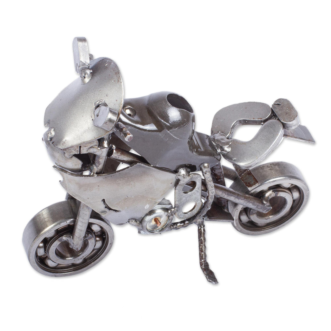 Rustic Motocross Bike Recycled Metal Sculpture - Rustic Motocross Bike
