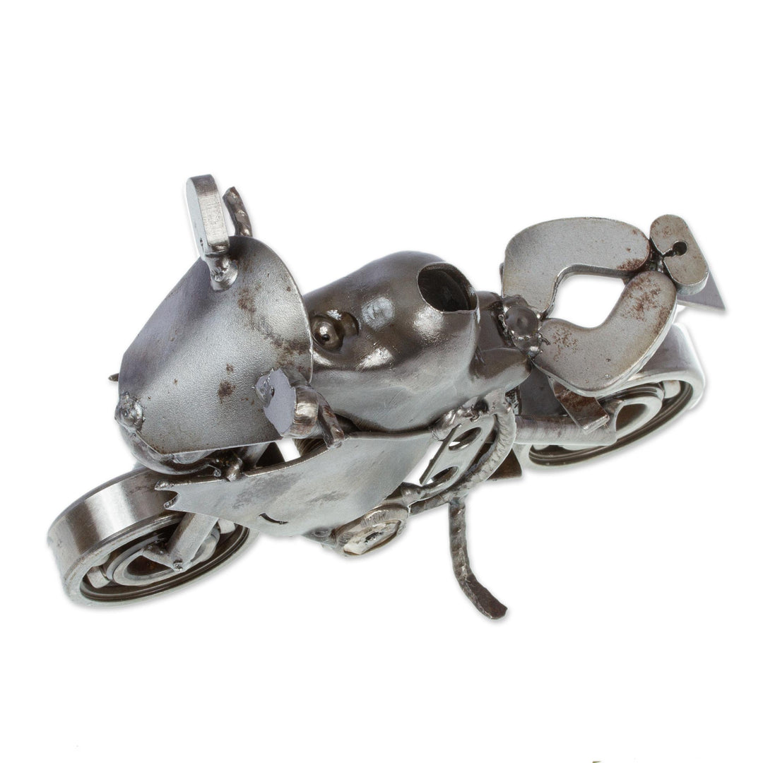 Rustic Motocross Bike Recycled Metal Sculpture - Rustic Motocross Bike