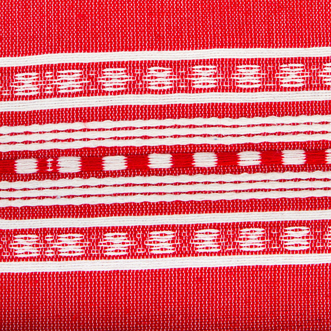 Chili Red Cotton Tortilla Holder from Oaxaca - Oaxacan Chili