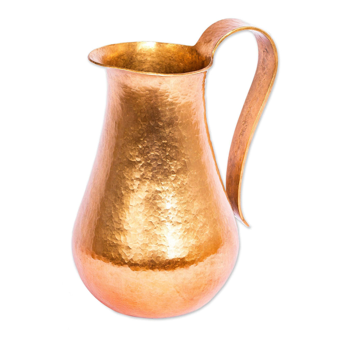 Hand Hammered Copper Pitcher from Mexico - Michoacan Magic