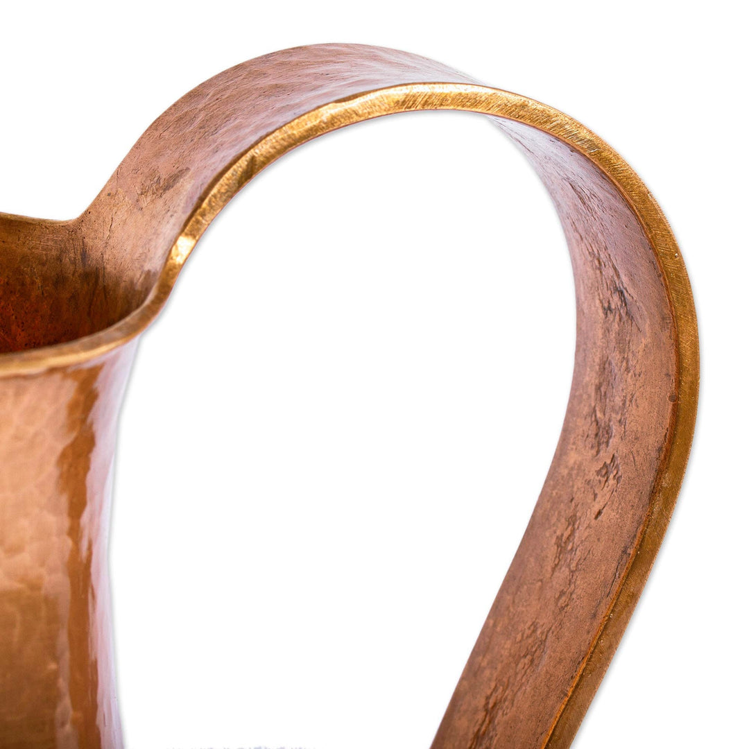 Hand Hammered Copper Pitcher from Mexico - Michoacan Magic