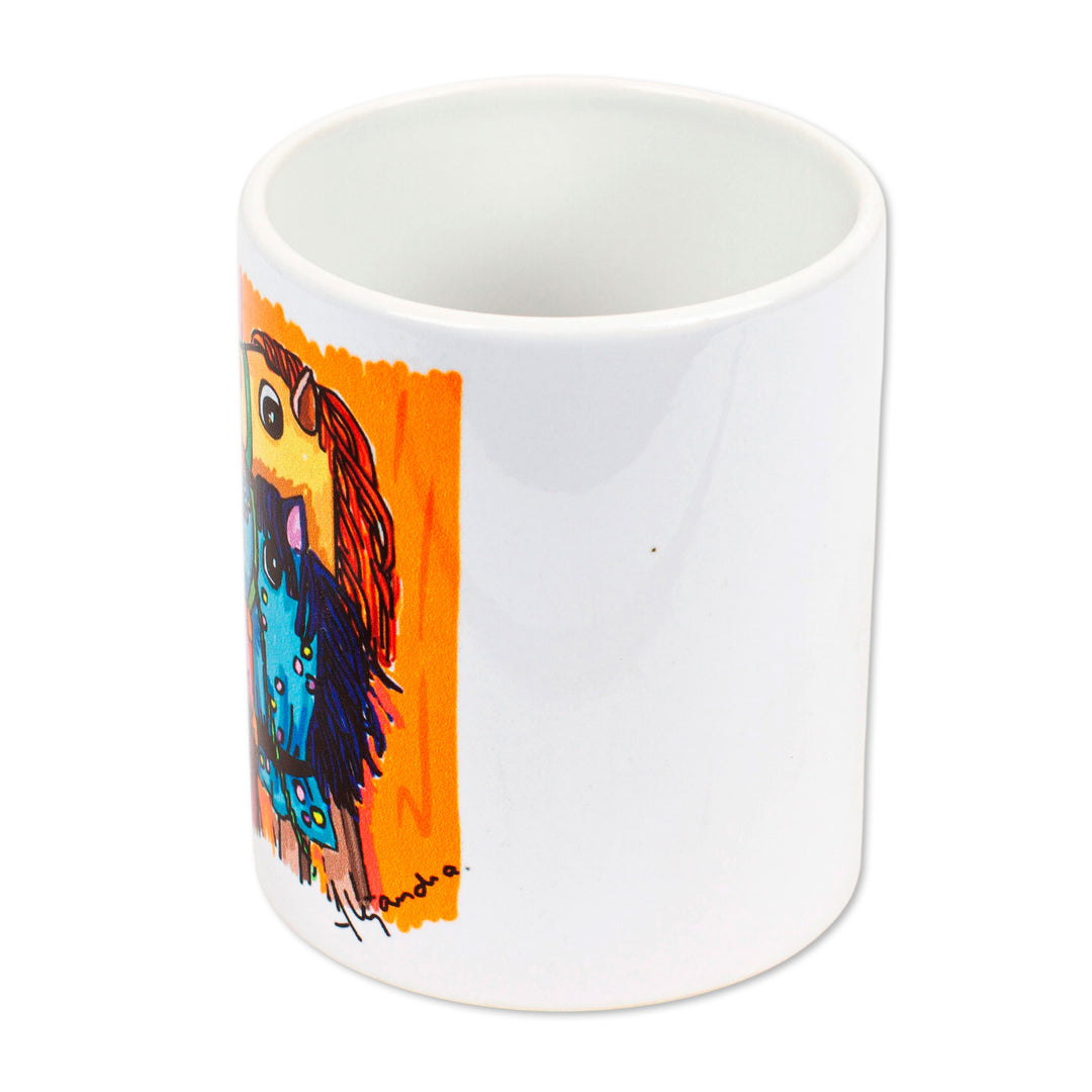 Ceramic Mug Printed from Painting - Hobby Horses