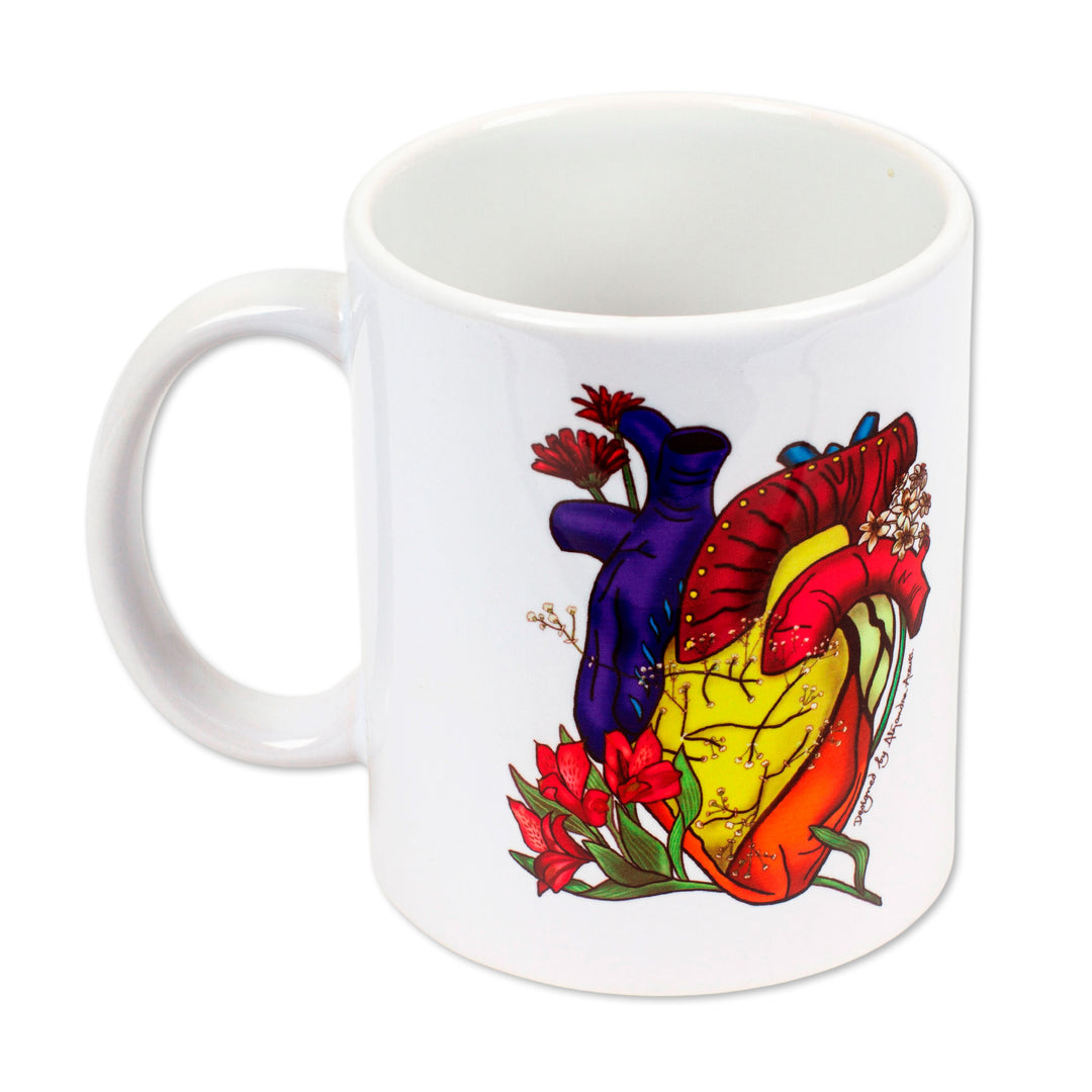 Heart-Themed Colorful Ceramic Mug - Heart