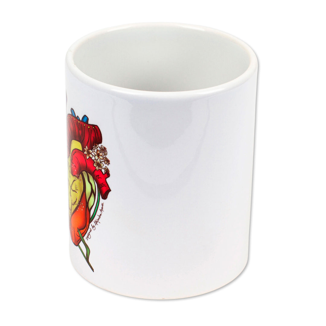 Heart-Themed Colorful Ceramic Mug - Heart