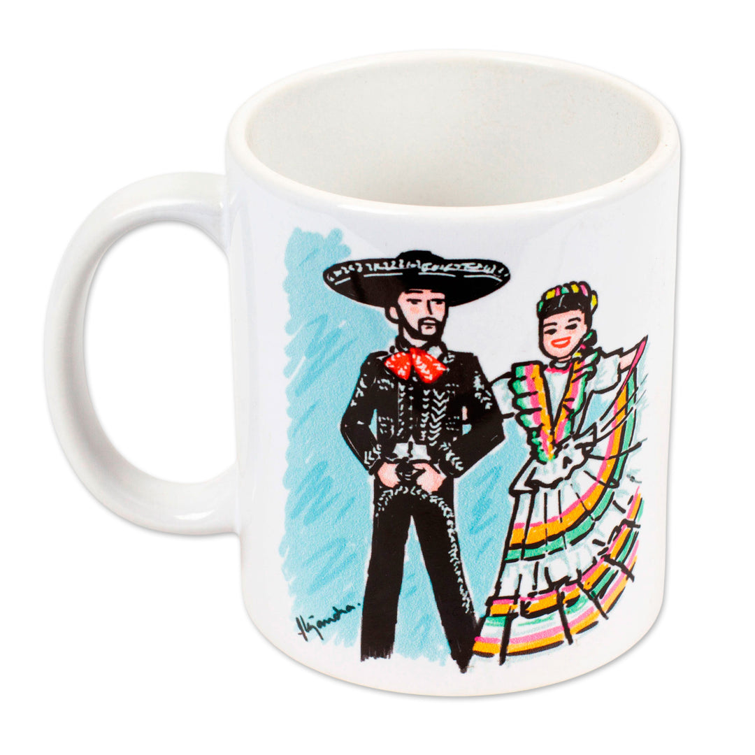 Folkloric Dance Themed Ceramic Art Mug - Folkloric Dance