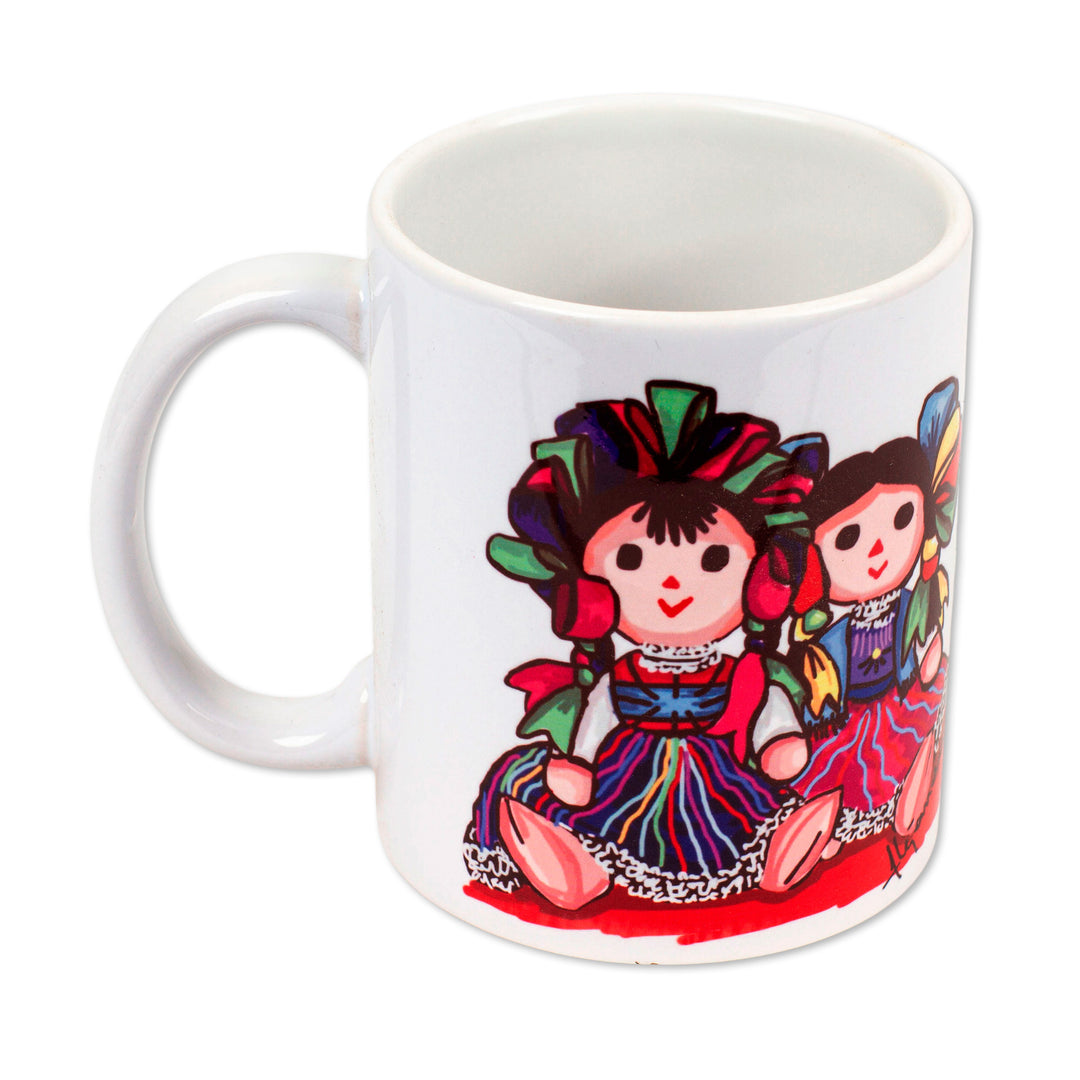 Ceramic Mug with Painting Print of Maria Dolls - Maria Doll Sisters