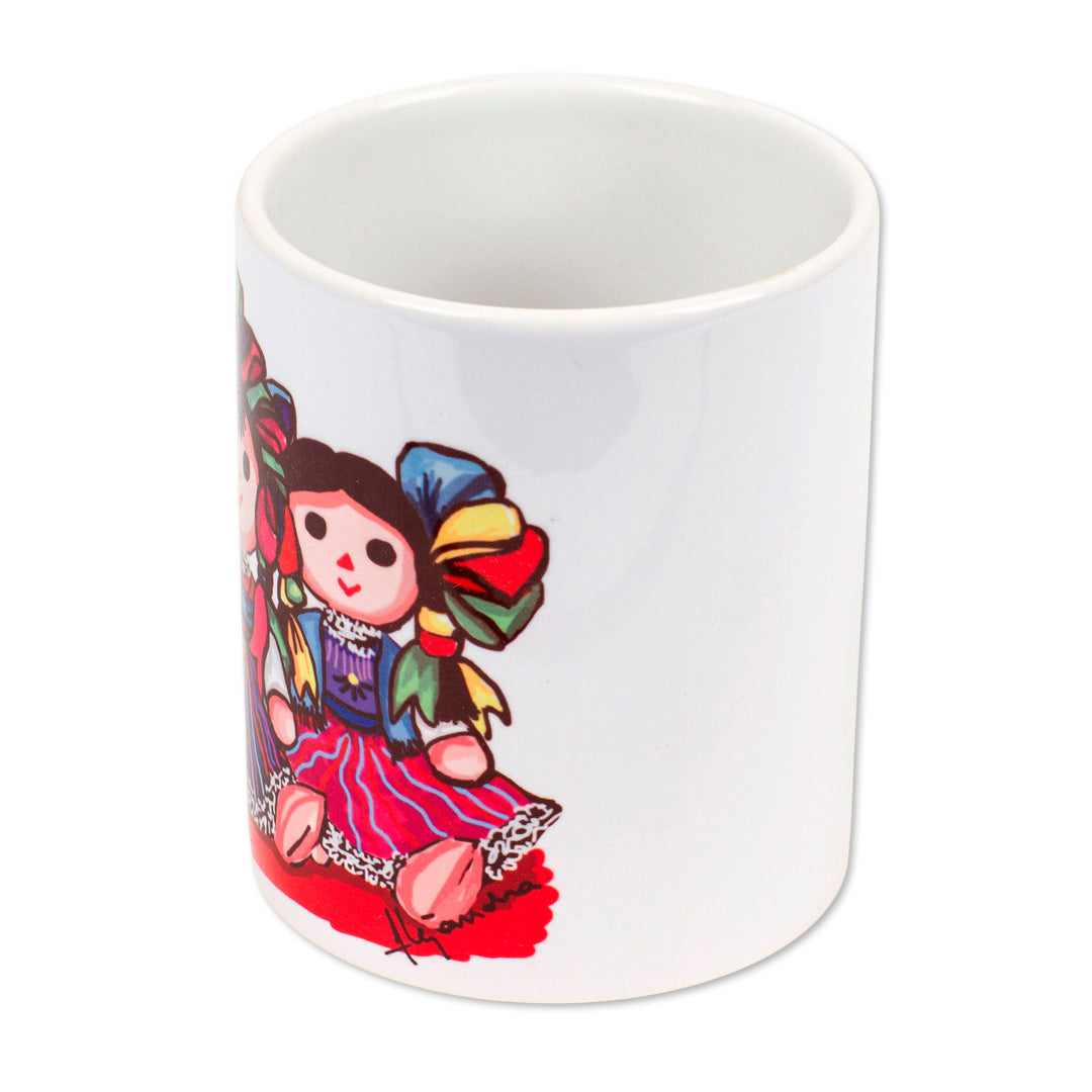 Ceramic Mug with Painting Print of Maria Dolls - Maria Doll Sisters