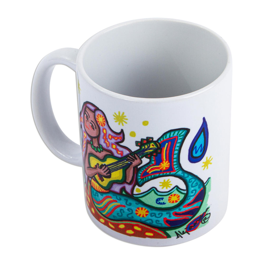 Mermaid Motif Ceramic Art Mug - Mermaid