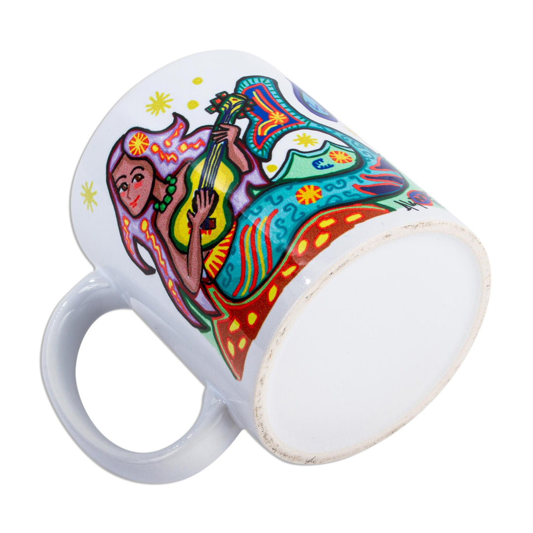 Mermaid Motif Ceramic Art Mug - Mermaid