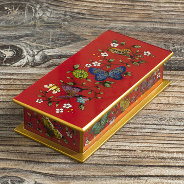Butterflies on Scarlet