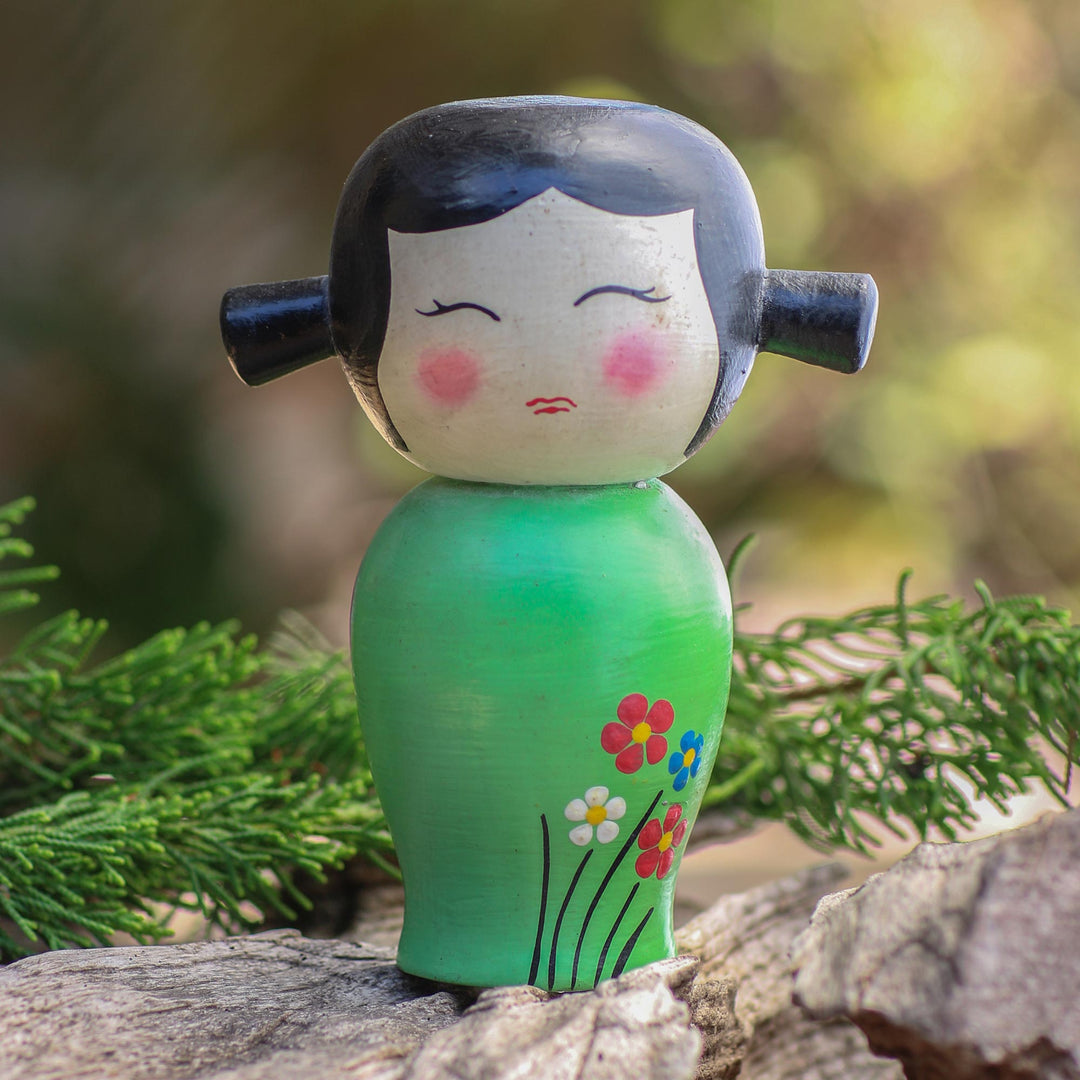 Shy Lady in Green