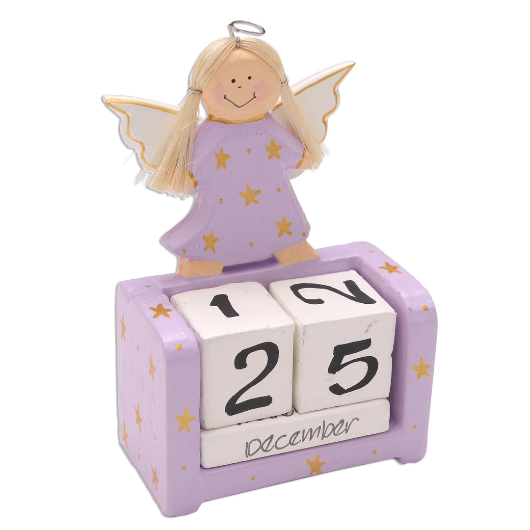 Lilac Angel Themed Perpetual Calendar - Angel Time in Lilac