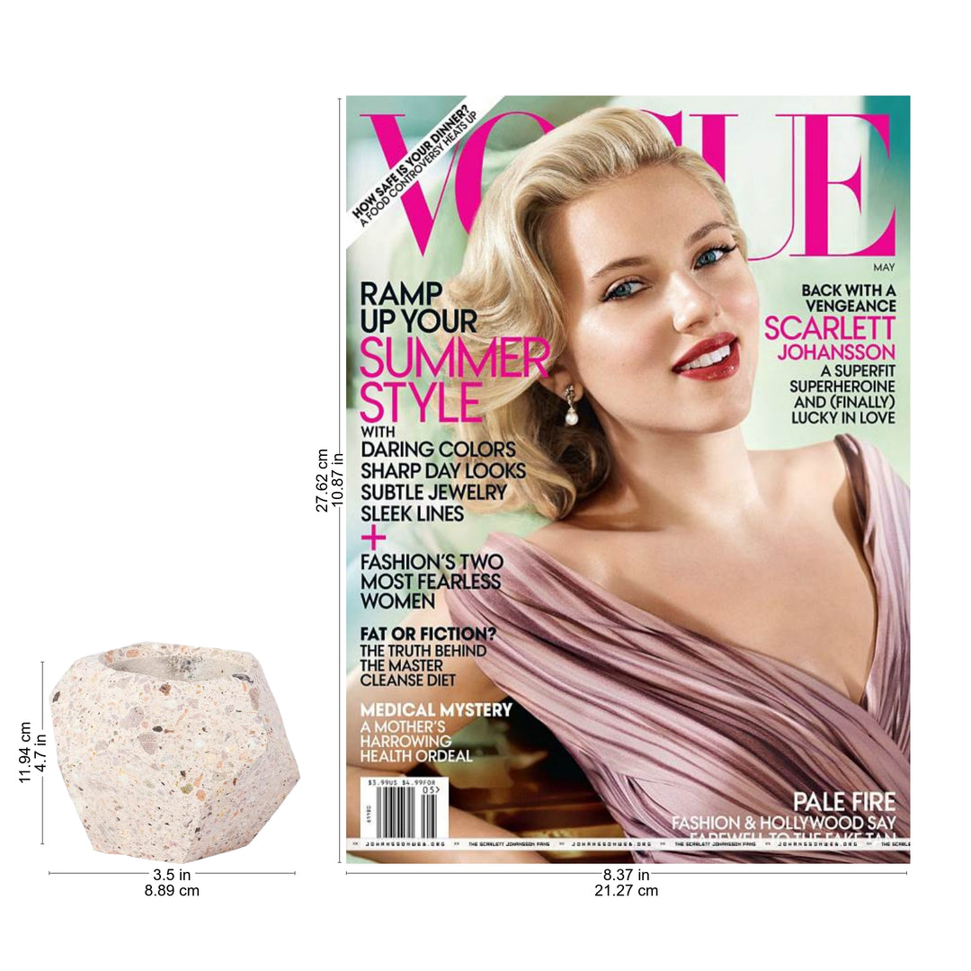 Small Polygonal Reclaimed Stone Flower Pots (Pair) - Modern Polygon