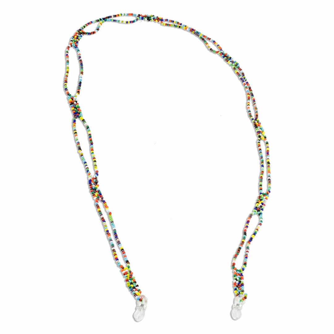Multicolored Beaded Eyeglass Lanyard - Multicolored Melange