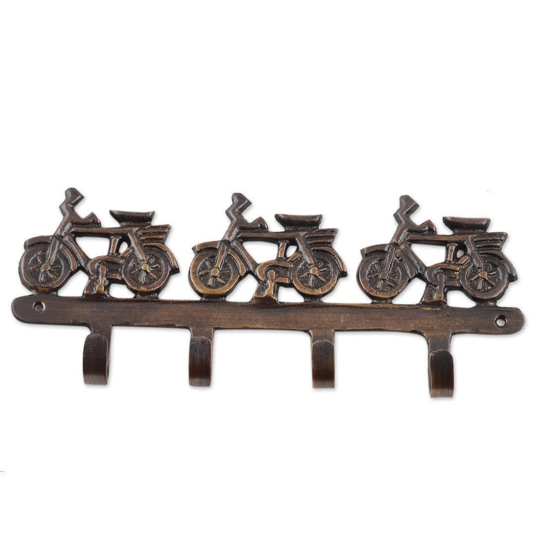 Bicycle Race Coat or Key Hooks Brass - Bicycle Race