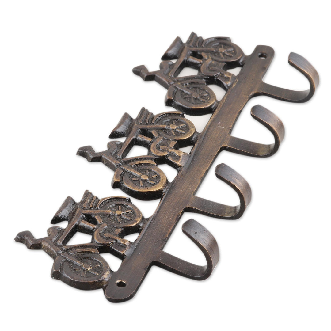 Bicycle Race Coat or Key Hooks Brass - Bicycle Race