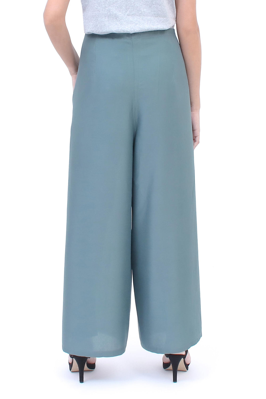 Artisan Made Rayon Wrap Pants - Summer Chill in Grey