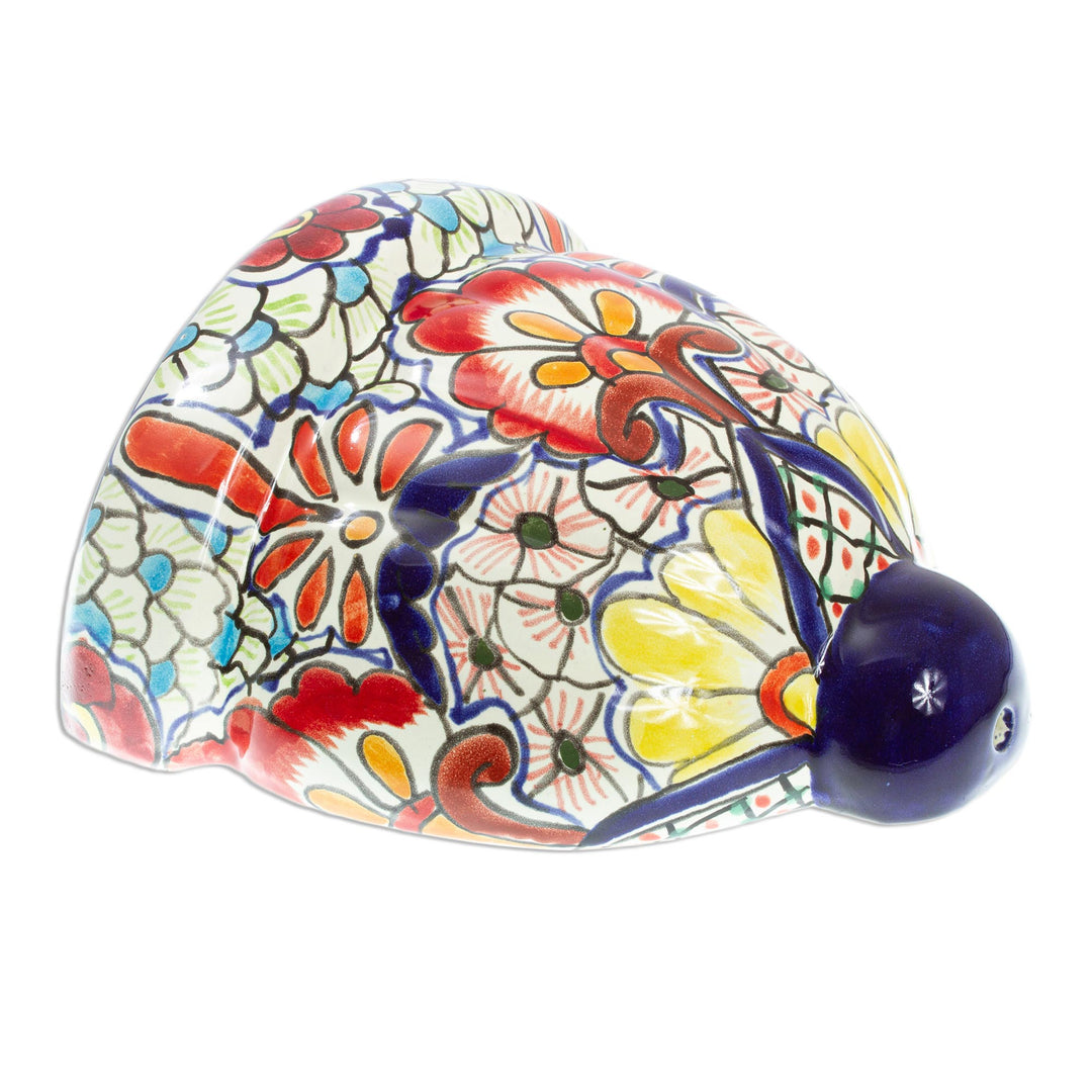 Talavera-Style Ceramic Wall Planter - Talavera Flowers
