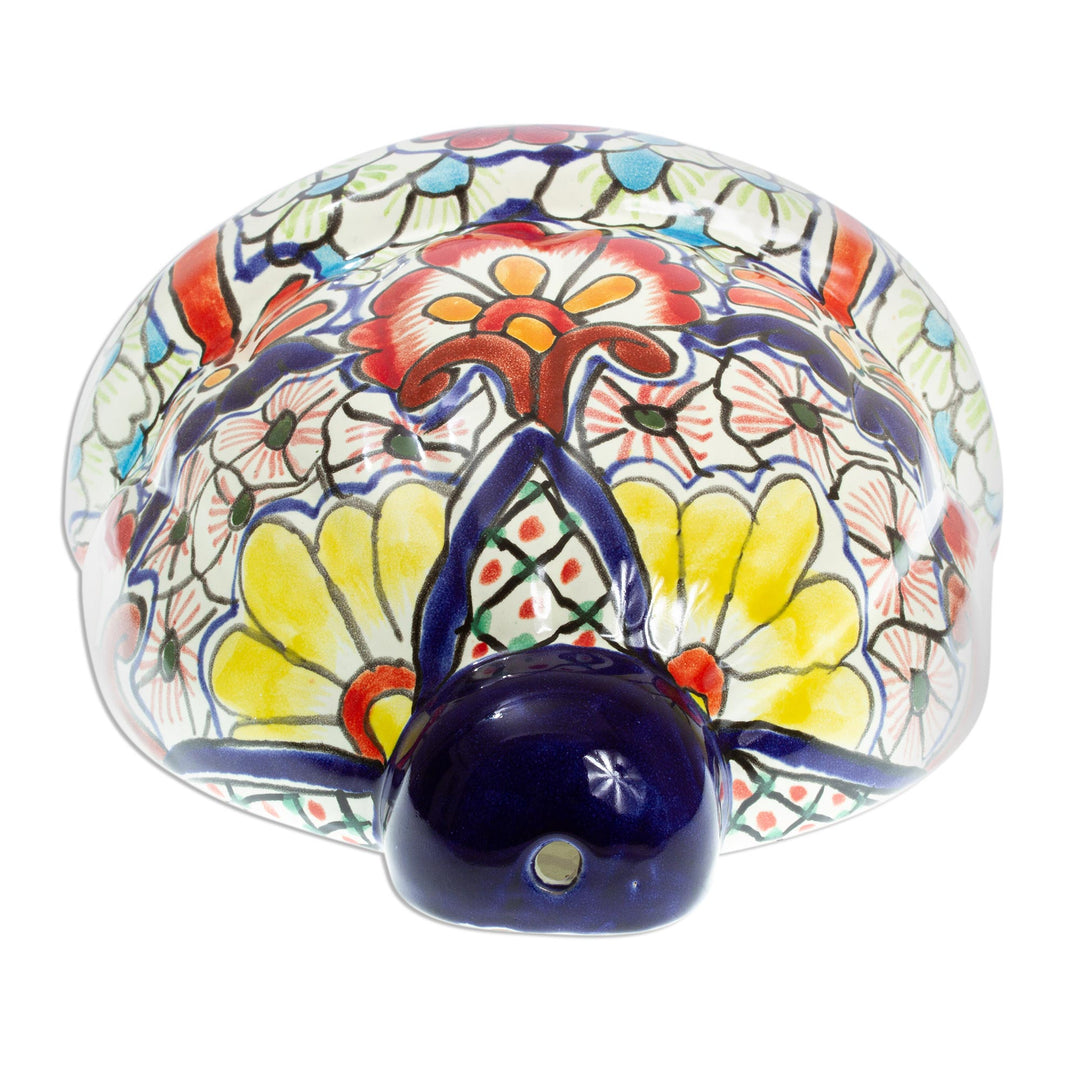 Talavera-Style Ceramic Wall Planter - Talavera Flowers